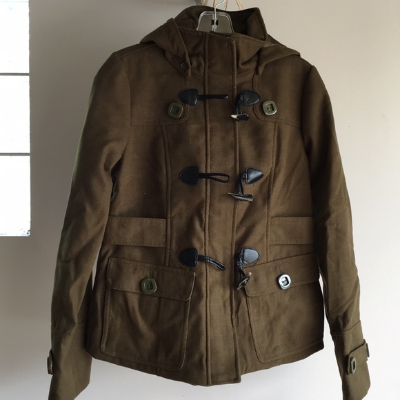 Celebrity Pink Jackets & Blazers - NWT OLIVE GREEN PEA COAT